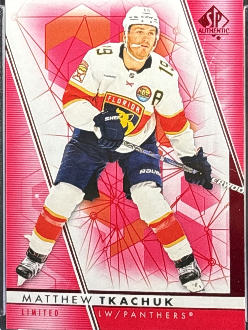 Upper Deck Matthew Tkachuk Hockey Trading Card - Red- SP Authentic
